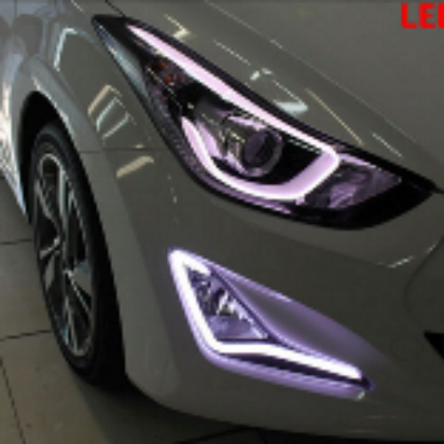 Car LED DRL Kit For Hyundai Elantra 2014 2015 LED DRL Daytime Running Light Fog Lamps Daylight