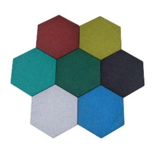 Sports flooring 3d Finish Hexagon Rubber Tile 18mm, For Flooring/GYM, Size: 600×1200 mm 1.7$ / sq ft